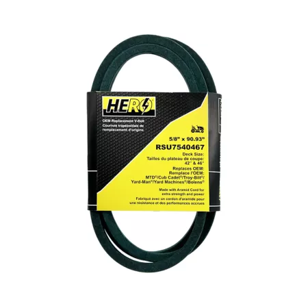 Hero 7540467 Premium OEM Replacement Drive Belt for 42" and 46" Mowers Mower Belts