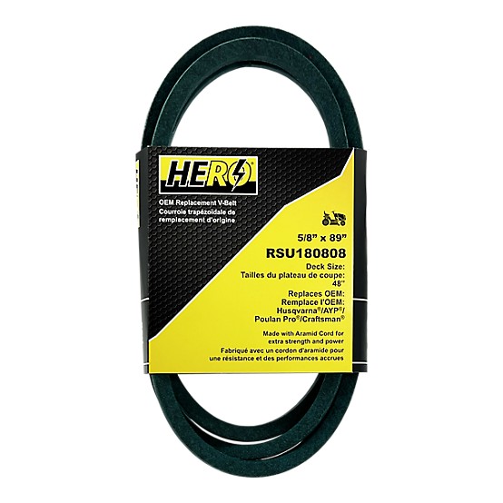 Hero 48 in. Premium OEM Replacement Mower Drive Belt, 180808 Hero 48 in. Premium OEM Replacement Mower Drive Belt, 180808
