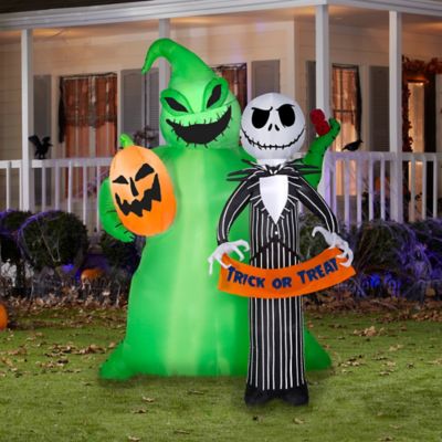 Image showing  Airblown-Jack Skellington with Oogie Boogie