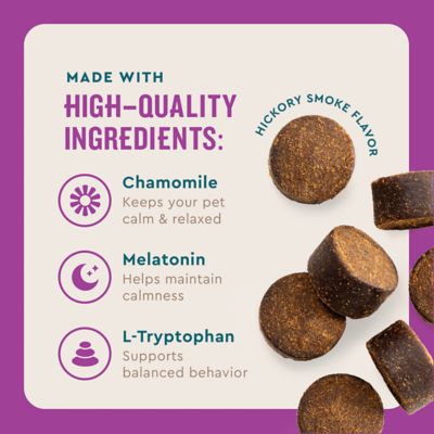 Image showing  Soft Chewable Calming Supplements for Dogs, Hickory Smoke Flavor, 7.4 oz., 60 ct.