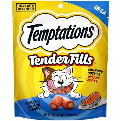 Temptations Tender Fills Grilled Salmon Flavor Lickable Cat Treat, 4.6 oz.