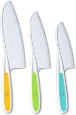 Tovla & Co. Knives for Kids 3-Piece Nylon Kitchen Baking Knife Set