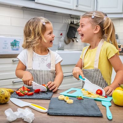 Image showing  Knives for Kids 3 pc. Nylon Kitchen Baking & Cooking Knife Set in 3 Sizes & Colors - BPA-Free Kids' Knives