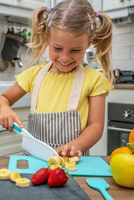Image showing  Knives for Kids 3 pc. Nylon Kitchen Baking & Cooking Knife Set in 3 Sizes & Colors - BPA-Free Kids' Knives, AON300429