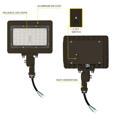 Image showing  15 Watt 3Cct Bronze Flood Light