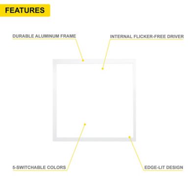 Image showing  1x1 White Led Surface Mount Panel 18W