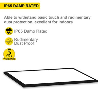 Image showing  1x2 Black Led Surface Mount Panel 22W