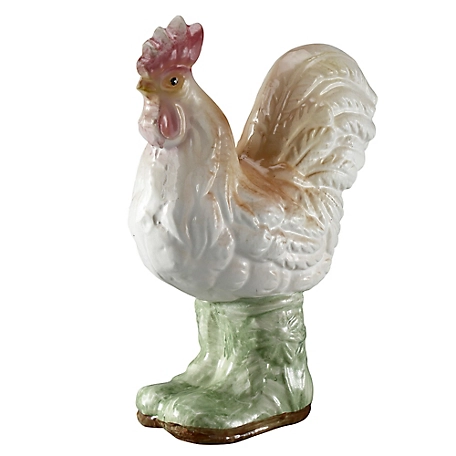 Red Shed Cast-Iron Chicken Statue