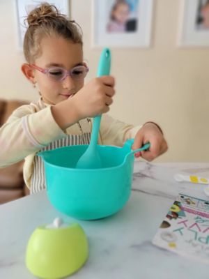 Image showing  Cooking and Baking Mixing Bowl and Pitcher Set for Kids - Baking Set for Girls' & Boys' - Real Accessories & Utensil