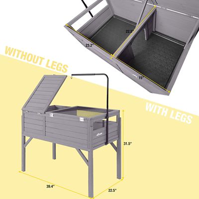 Image showing 6 th Aivituvin Turtle Habitat, 39.4 in. x 22.5 in. x 31.5 in.