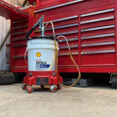 Image showing  250 lb. Capacity 5 gal. Bucket Dolly, Heavy-Duty Fits 3 to 7 gal. Buckets, Blue