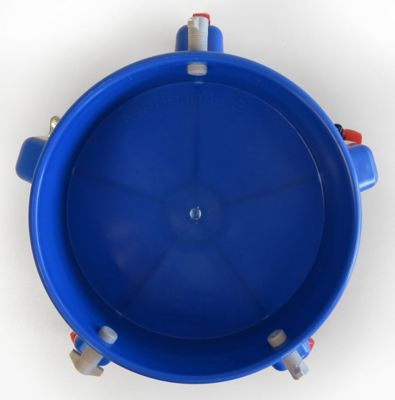 Image showing  250 lb. Capacity 5 gal. Bucket Dolly, Heavy-Duty Fits 3 to 7 gal. Buckets, Blue