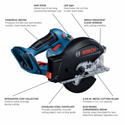 Image showing  18V Metal Circular Saw with Chip Collector (Bare Tool), GKM18V-20N
