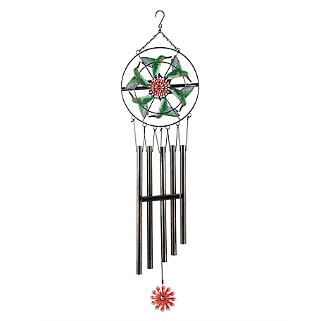 Red Shed Hummingbird Spinning Wind Chime