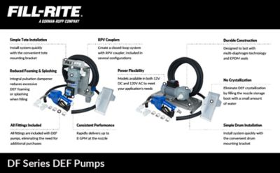 Image showing  1/4 HP 12V DEF Transfer Pump with Tote Accessories, 8 GPM, DF012CAN520