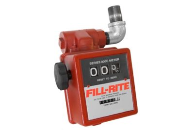 Fill-Rite 3-Wheel Gravity Meter with Strainer, Aluminum, Fuel Transfer Gallon Meter, 1 in., 5-20 GPM