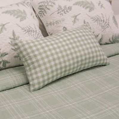 Image showing  Botanical Check Decorative Pillow Cover