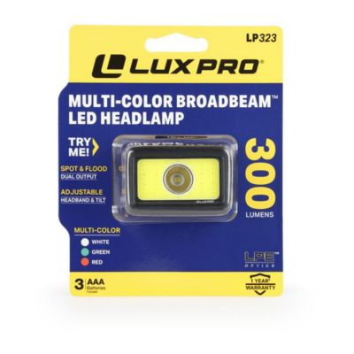Image showing  Multi-Color Broadbeam and Spot LED Headlamp 303 Lumens, LP323