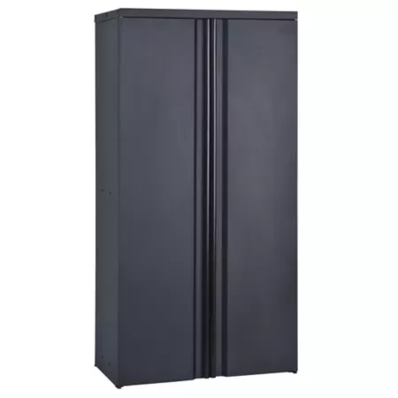 Edsal Ready to Assemble Cabinet 36 in x 18 in x 72 in Black Freestanding Garage Cabinets