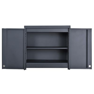 Image showing 6 th Edsal 28 in. x 14 in. x 26 in. Ready to Assemble Wall Cabinet, Black