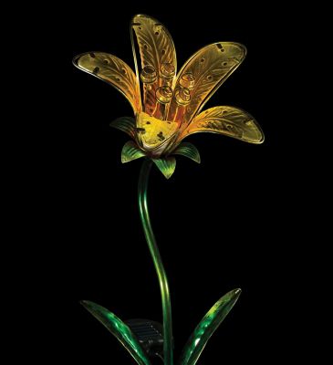 Image showing  Solar Tiger Lily Stake - Yellow