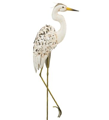Image showing  42.5 in. Solar Bird Stake, Egret