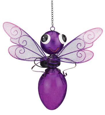 Regal Art & Gift Solar Dragonfly Lantern - Purple