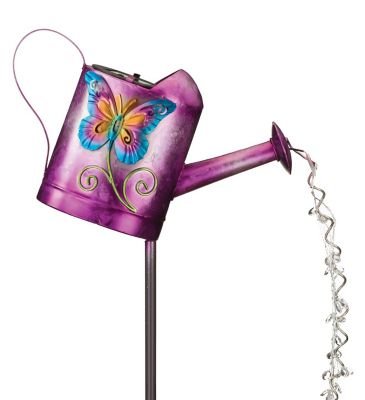 Regal Art & Gift Watering Can Solar Stake - Butterfly