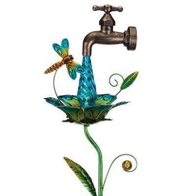 Regal Art & Gift 36 in. Waterdrop Solar Stake, Dragonfly