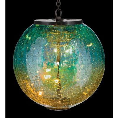 Image showing  16.25 in. Solar-Powered Globe Lantern, Blue