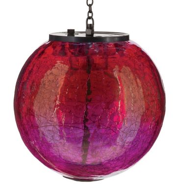 Image showing  Globe Solar Lantern - Pink