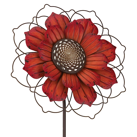 Regal Art & Gift Giant Rustic Flower Stake - Red
