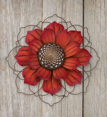 Image showing  Giant Rustic Flower Stake - Red