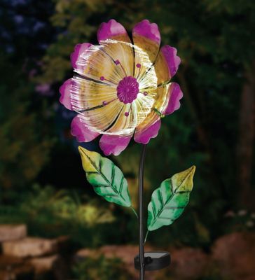 Image showing  Flower Burst Solar Stake, Yellow