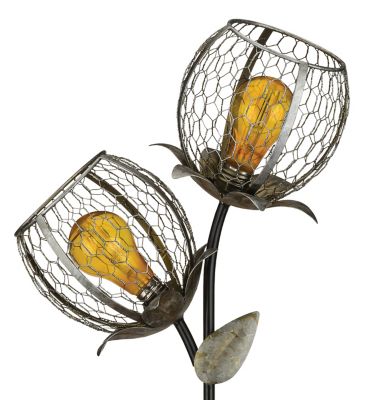 Regal Art & Gift Edison Solar Flower Stake - Round