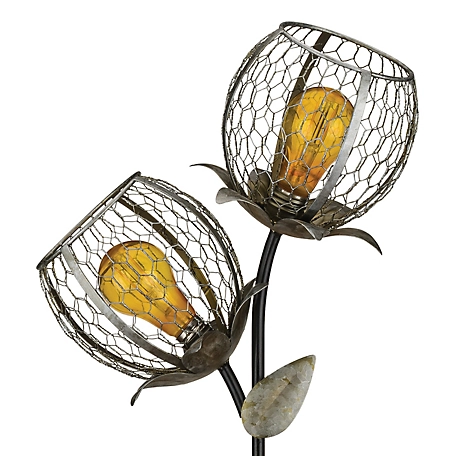 Regal Art & Gift Edison Solar Flower Stake - Round