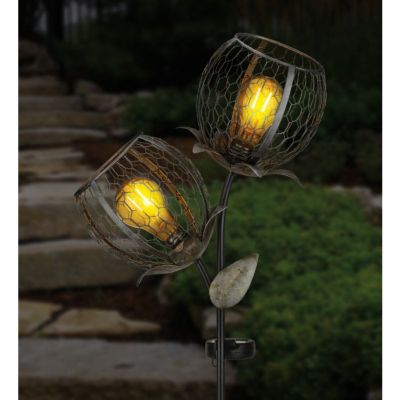 Image showing  Edison Solar Flower Stake, Round