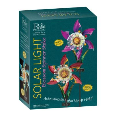 Image showing  Blossom Solar Spinner Stake - Orange