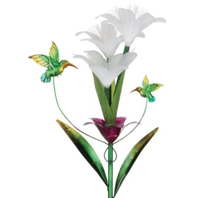 Image showing  39.75 in. Fantasy Flower Solar Stake, Lily