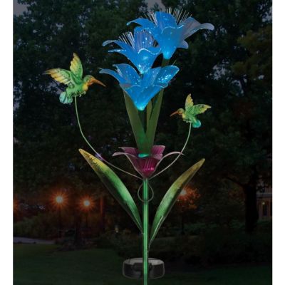 Image showing  39.75 in. Fantasy Flower Solar Stake, Lily