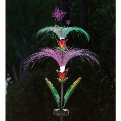 Image showing  Fountain Solar Stake - Butterfly