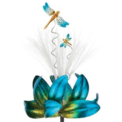 Image showing  45.5 in. Sparkle Solar Spinner Stake, Dragonfly