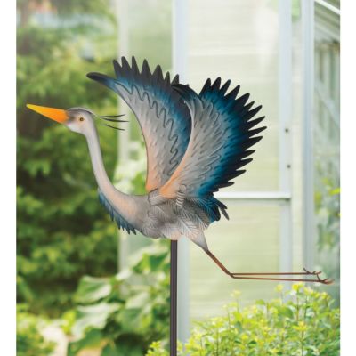 Image showing  44 in. Bird Jiggly Stake, Heron