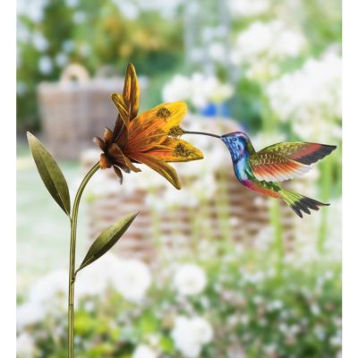 Image showing  Hummingbird Flower Stakes, Purple Coronet