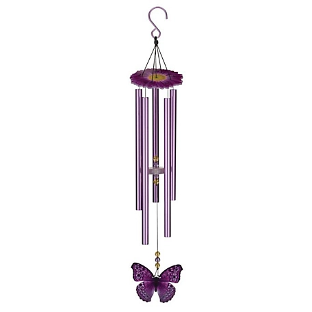 Regal Art & Gift Butterfly Chime 32 in. - Purple Emperor
