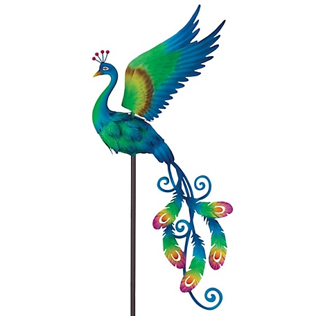Regal Art & Gift Bird Jiggly Stake - Peacock