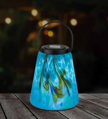 Image showing  Swirl Solar Lantern - Blue