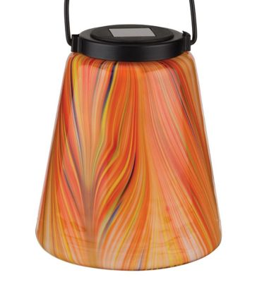 Regal Art & Gift Swirl Solar Lantern - Orange