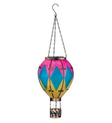 Image showing  Large Solar-Powered Hot Air Balloon Lantern, Diamond