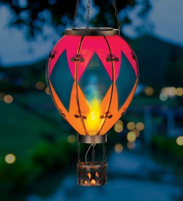 Image showing  Large Solar-Powered Hot Air Balloon Lantern, Diamond